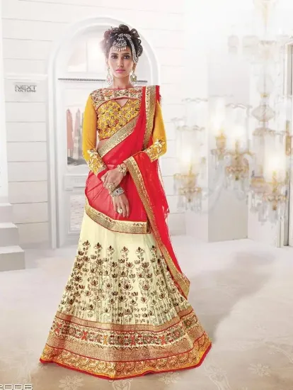 Picture of designer party wear bollywood choli lehenga traditional