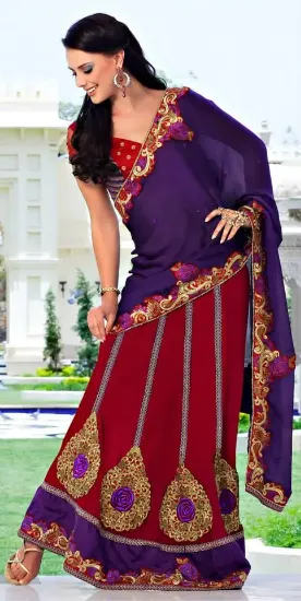 Picture of designer party wear wedding indian pakistani lehenga le