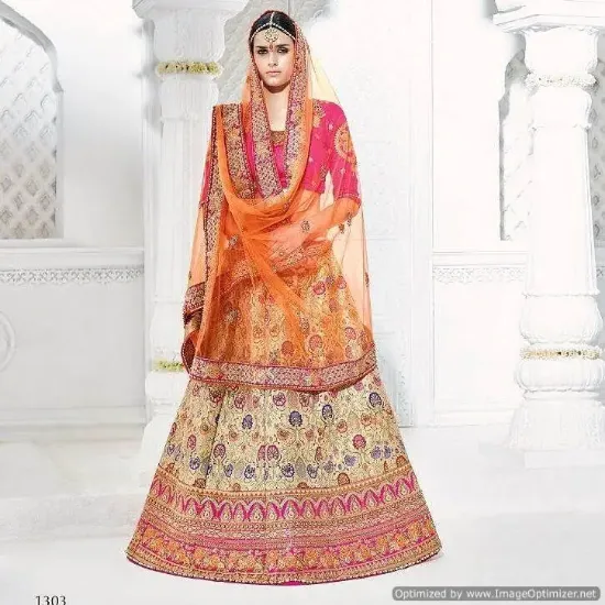 Picture of designer partywear bollywood choli lehenga bridal wedd,