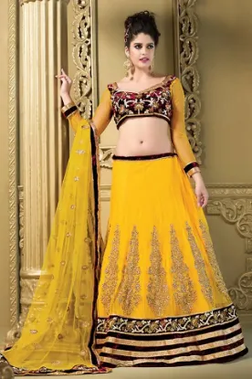 Picture of designer partywear bollywood lehenga choli indian weddi