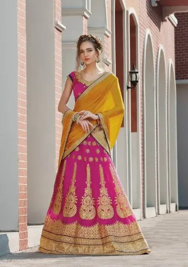 Picture of dress pakistani indian designer lehenga choli wedding ,