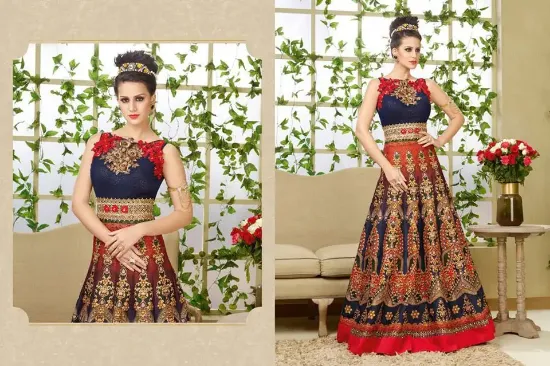 Picture of dress western bridal indian lehenga choli wedding wear,