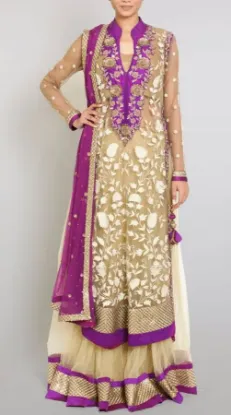 Picture of embroidered circular lehenga indian bridal wedding eve,