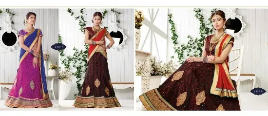 Picture of embroidered designer bridal lehenga choli indian bolly,