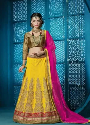 Picture of embroidered lehenga choli indian pakistani ethnic weddi