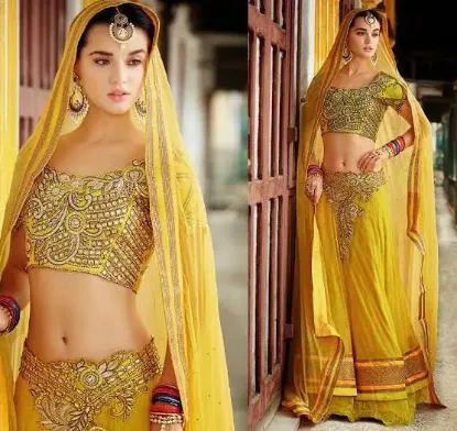 Picture of ethnic designer lehenga choli indian pakistani lehenga,