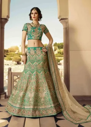 Picture of ethnic designer lehenga indian pakistani bridal lehenga