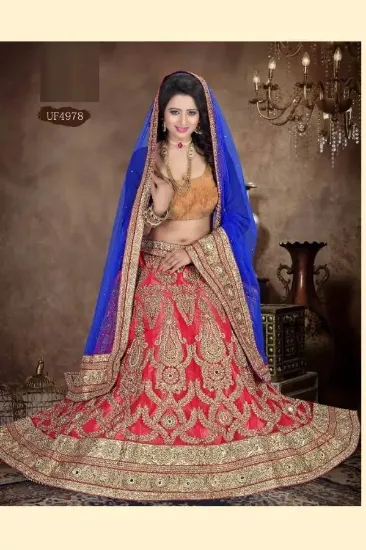 Picture of ethnic dress indian wedding reception thread work brid,