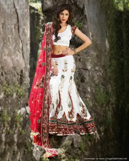 Picture of ethnic pakistani indian party wear bridal lehenga chol,