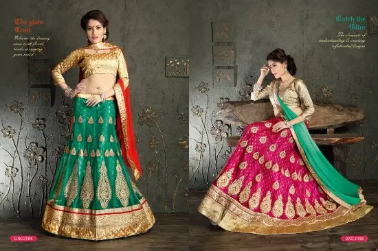 Picture of ethnic pakistani indian party wear bridal lehenga choli