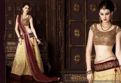 Picture of ethnic silk lehengachaniya choli,choli,lehenga,belly da