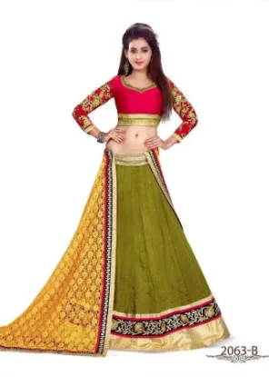 Picture of ethnic women bollywood partywear designer choli lehenga