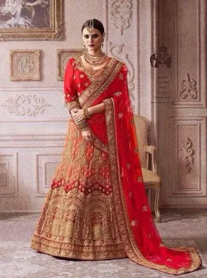 Picture of exclusive party wear lehenga,velvet lehenga in summerch