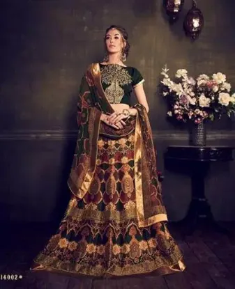 Picture of fancy fashion lehenga choli bollywood heavy work styli,