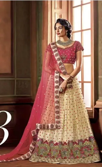 Picture of fancy fashion lehenga choli bollywood heavy work stylis