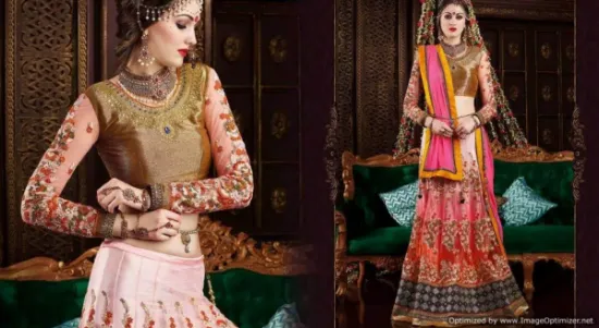 Picture of fancy indian lehenga choli wedding events ceremony part