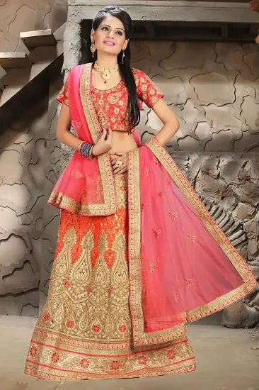 Picture of fancy indian lehenga choli wedding events ceremony part