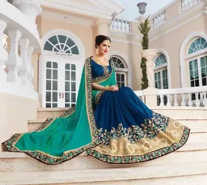 Picture of fancy indian pakistani bridal wedding lehenga choli em,