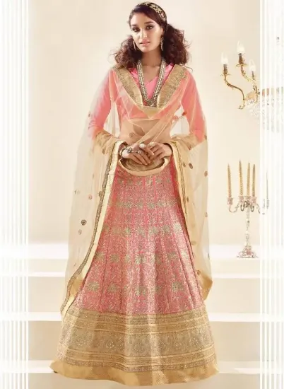 Picture of floral silk lehengachaniya choli,choli,lehenga,belly da