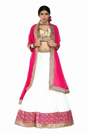 Picture of golden net lehenga choli,lehenga under 2000chaniya chol