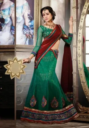 Picture of how to wear a bridal lehenga,dress bridal lehenga choli