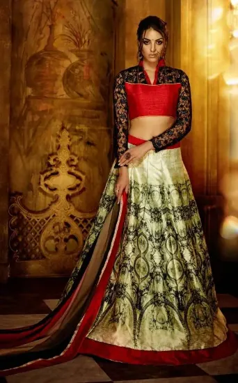 Picture of indian bollywood bridal lehenga wedding designer embro,