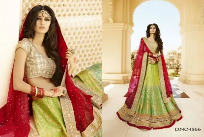 Picture of indian bollywood embroider women lehenga choli semi st,