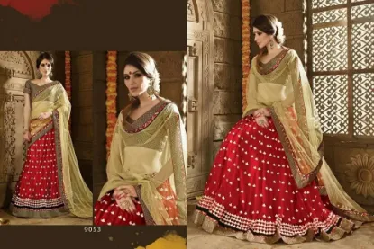 Picture of indian bollywood party wear lehenga choli wedding dres,