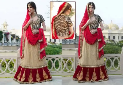 Picture of indian bollywood party wear lengha choli pakistani fir,