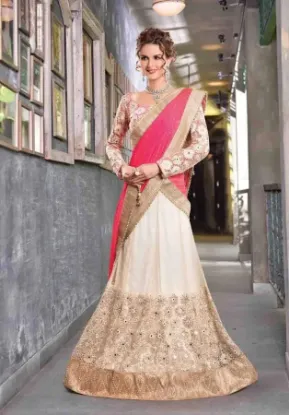 Picture of indian designer embroidered party wear lehenga pakista,