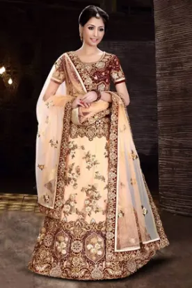 Picture of indian designer embroidery work saree lehenga partywea,