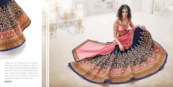 Picture of indian designer ethnic lehenga long anarkali embroider,