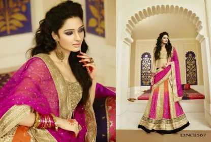 Picture of indian designer heavy work bridal velvet lehenga pakis,