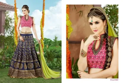 Picture of indian designer lehenga choli mono net fabric lehenga,,