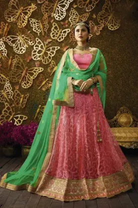 Picture of indian designer lehenga cholipakistani bollywood weddi,