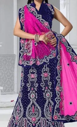 Picture of indian designer lehenga cholipakistani bridal wedding w