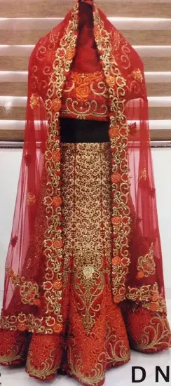 Picture of indian designer lehenga pakistani bridal brocad leheng,