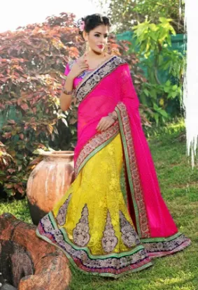 Picture of indian designer lehenga pakistani bridal brocad lehenga