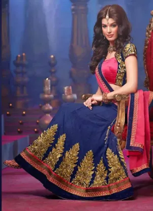 Picture of indian designer lehenga pakistani wedding lehenga chol,