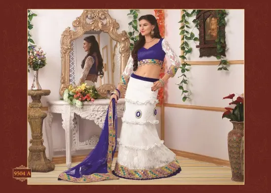 Picture of indian designer lehengacholi designer heavy work weddi,