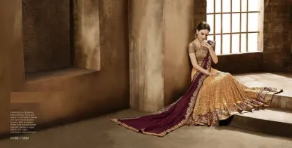 Picture of indian designer sari women wear bollywood lehenga wedd,