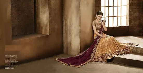 Picture of indian designer sari women wear bollywood lehenga wedd,