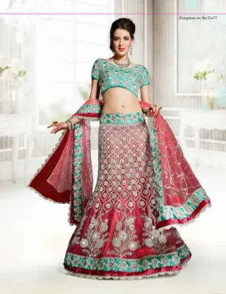 Picture of indian designer wedding lehengapakistani bridal leheng,