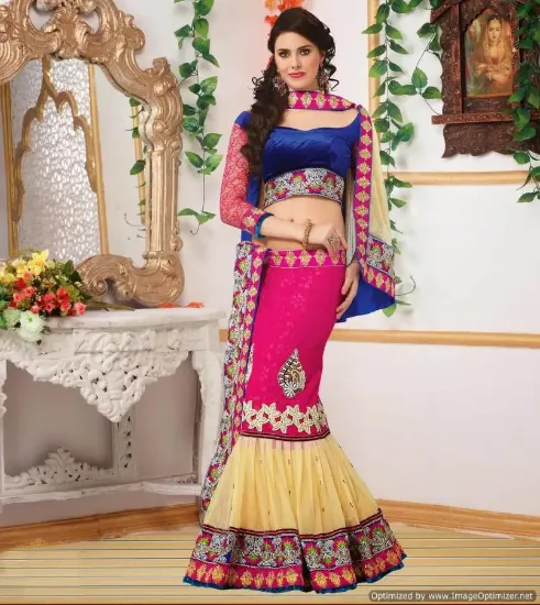 Picture of indian designer wedding party wear lehenga choli feroz,