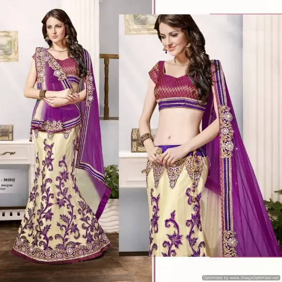 Picture of indian designer wedding party wear lehenga choli ferozi