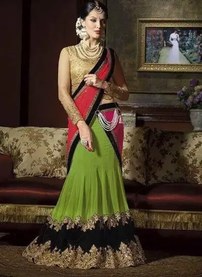 Picture of indian designer wedding party wear lehenga choli,choli,