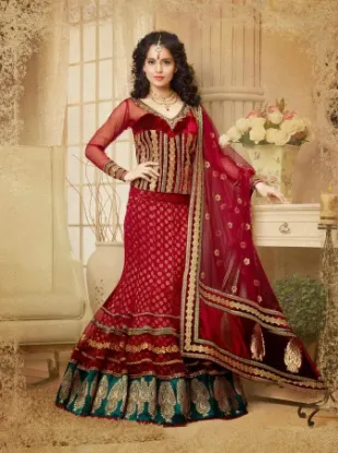 Picture of indian designer wedding party wear lehenga pakistani b,