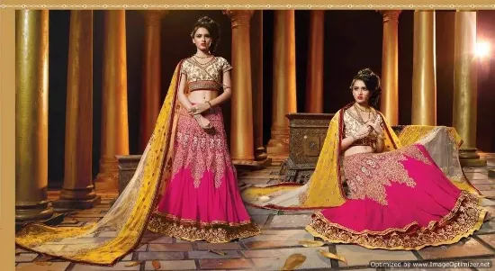 Picture of indian designer wedding party wear lehenga pakistani br