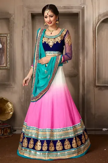 Picture of indian designer wedding party wear lehenga pakistani br