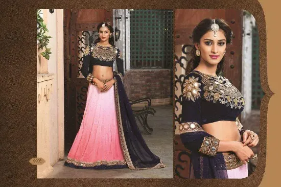 Picture of indian designer wedding party wear lehengapakistani bri